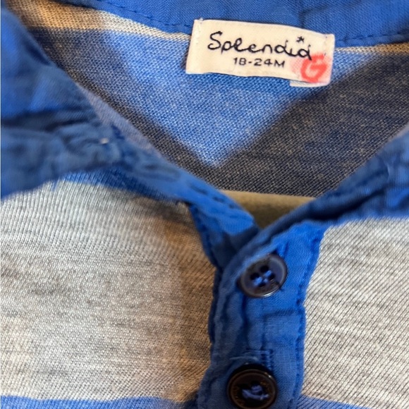 Splendid Striped Collared Long-Sleeve​ - Picture 2 of 2